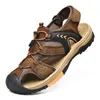 Sandały Masculina bezpieczeństwo Zandalias Sandalen Romba Romba Hombre Sport Verano Big 2023 Homme Beach Couro prawdziwe kapcie Man de de de de de de de de de de de