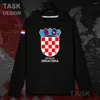 Sweat à capuche masculine Croatie Hrvatska Croatie HRV Croates Mens Sweat à sweat Tops Men Automne Streetwear Clothing Sportswear Tracksuit 20