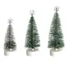 ديكورات عيد الميلاد 3pcs مركز تسوق مصطنع مع LED LED Tree Tree Holiday Party داخلي في الهواء الطلق.