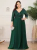 Party Dresses Plus Size Prom Dresses Long Sexy V Neck A-Line Sequin ever pretty of Elegant Bridesmaid dress Women 230211