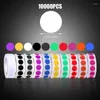 Prezenty okrągłe kolory naklejki DOT 10 Rolls ofsorted 1/2 -calowe etykiety kodowania Roll (10000 arkuszy)