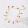 Anklets ToconaBohemia 1pcs/sets Summer Gold Color Multi-layer Clear Crystal Stone Jewelry Women Ladies Accessories 21839