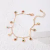 Anklets toconabohemia 1pcs/sets Summer Gold Color Multi-Layer Clear Crystal Stone Jewelry Women Ladies Accessories 21839