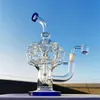 2023 Heady Bong Dab Rig Heavy Thick 8 Arms Octopus Lookah Narghilè su larga scala Bong in vetro Recycler Tubi Bong d'acqua Pipa da fumo 14,4 mm Ciotola e Banger Perc maschio