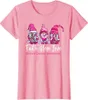 Camisetas masculinas gnomos rosa fé esperança