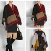 Women's Trench Coats Custom Make Letter Embroidery on Women Blanket Pashmina Ponchos and Capes Top Quality Ladies Luxury Brand Scarfs Thicken Wraps 230211