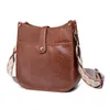 Avondtassen vintage crossbody pu lederen handtas gitaar riem schouder messenger tas stevige kleur voor reizen dagelijkse hobo portemonnee