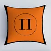 Sprzedaż hurtowa pomarańczowy druk dwustronny skóra brzoskwiniowa tkanina poszewka na poduszkę okładka dekoracyjna poszewka na poduszkę na sofę list geometryczny pokrowiec na siedzenie bez wewnętrznego