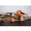 Placas Bandeja de madeira para bolo de sobremesa de frutas de tabela de mesa de decoração Ferramentas de fornecedores de chá de decoração de decoração de casa adereços