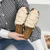 Terlik Ayakkabı Kadın Yaz Yeni Dalga El Dokusu Vintage Baotou Kelime Düz Alt Açık Sandalet ve Terlik VC281 G230210