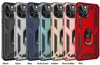 Shockproof Armor Kickstand Phone Cases For iPhone 14 13 12 pro max mini 11 Pro XR XS Max Magnetic Finger Ring Anti-Fall Cover