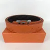 Men Designers Belts Classic fashion luxury casual letter smooth buckle womens mens leather belt width 3.8cm with Orange box