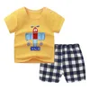 PCSSets جديد وصول Baby Baby Boys ملابس غير رسمية مجموعات الملابس القطن الصيف أطفال القمصان قصيرة الأكمام قمم Tshirtsshorts بدلات