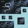 Łańcuch Link 925 Sterling Sier Fine Jewelry dla kobiet i mężczyzn 4 mm urok Flash Twisted Rope Bransoletka Pseiras de Prata Drop Bra dhmre