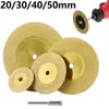 5pcs 20/30/40/50mm Döner Aletler İçin Elmas Kesme Diski Teneke Kaplamalı Dairesel Testere Bıçağı Kesme Taş Cam Seramik