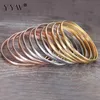 Bangle 12pcs/Lot rzymski stal nierdzewna Bieczenia Złota Rose Gold Kolor Bracelets Bracelets dla kobiet szerokie bransolety Kobiety G230210