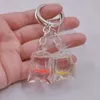 Key Rings 1pc 9.5cm Resin Goldfish Shape Keychain Fish Water Bag Charms Resin Fish Charms Pendants G230210