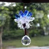 Interior Decorations Car Pendant Ornaments Handmade Crystal Ball Peony Flower Decorative Shine