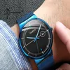 Wristwatches Men Men Leisure Sports Mesh Belt Hatse Watching Diamount Diamoun