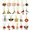 Pendentif Colliers Fleurs Et Oiseaux Collier Fleurs De Cerisier Escargot Abeille Papillon Champignon Rose Métal Alliage De Mode