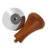 Tampers Coffee Tamper 51mm/53mm/58mm Martillo en polvo Mango de madera Tapete plano Coffeeware Accesorios 230211