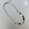 Chaînes Liquid Spider Pendentif Collier Perles D'eau Douce Clavicule Chaîne Ras Du Cou Pour Hommes Femmes En Acier Inoxydable Goth Déclaration BijouxChains