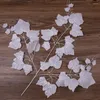 Decorative Flowers 12pcs 75cm White Grape Tree Leaf Leaves Artificial Silk Branch For Wedding Home Office El Decoration DIY Making