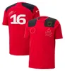 F1 Yarış Takımı 2023 Yeni Kırmızı Tişört Kısa Kollu Erkekler Yaz Özel Takımı