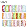 Decorative Flowers 50pcs Hawaiian Artificial Flower Leis Garland Necklace Hawaii Summer Tropical Party Decoration Wedding Christmas Wreath