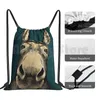 Sac à dos âne bonjour joues douces sac à cordon équitation escalade gymnastique Animal animaux cheval Nices Cool amour drôle amusant