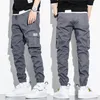 Men's Pants Winter Thick Warm Fleece Cargo Streetwear Plus Size Black Joggers Male Casual Thermal Trousers 3XL 230210