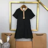 2023ss deisgners girls polo dresses color black summer preppy pleated skirt newly cotton sports dresses short sleeves skirts high end pricesses dress size