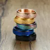 Обручальные кольца Boniskiss 2023 Вращаемое базовое кольцо для мужчин 5pcs/set из нержавеющей стали повседневные ювелирные украшения для мужчин.