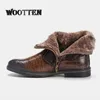 Chaussures habillées Bottes d'hiver pour hommes Marque WOOTTEN Taille 40-45 Cuir Hommes Bottes de neige d'hiver Bottes chaudes faites à la main pour hommes KD5207C3 230210