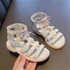 Moda dziecięca sandały dziewczęta sandał rzymskie dzieci księżniczki high-top buty Summer Toddler Baby Shut