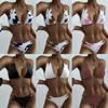 Printed Sexy Split Bikini Womens Three Point Chain Seaside Women