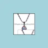 Pendant Necklaces Choker Diamond Chains Necklace Imitation Ladies Sier Charms Ball Crystal Chain Drop Delivery Jewelry Pendants Dho5X