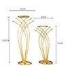 decoration Flower Vase Floor Vases Column Stand Metal Road Lead Wedding Centerpiece Geometric Pot Table Rack For Home Event Decor imake573