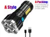 Flashlights Torches Powerful 3 Switch Mode High Power Led Waterproof Portable Rechargeable Outdoor