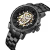 腕時計のスケルトンウォッチメン2023高級自動巻きメンズスチームパンクメカニカルステンレス鋼軍