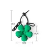 Key Rings Luxury Keychain Black Green Couples Matching Bag Charm Flower Accessories Man Boyfriend Gift Cute Lanyard with Door Credencial G230210