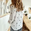 Women's Blouses Shirts Casual Long Sleeve Birds Print Loose Shirts Women Oversized Cotton and Linen Blouses and Tops Vintage Streetwear Tunic Tees 230211