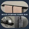 Towel Racks Bathroom Towel Holder 20/30/40/50cm Towel Bar Black Towel Rail Wall-Mounted 304Stainless Steel Self-adhesive Towel Ring Hardware