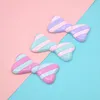 Figurine decorative Oggetti 2Pcs Flatback Kawaii Striped Bowknot Flat Back Cabochon in resina per fiocco per capelli Centro fai da te Scrapbooking Phone Dec