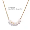 Pendant Necklaces Natural Pearl Beads Chic Exquisite Necklace Thin Chain Stainless Steel Minimalist Charm Collar Jewelry Women