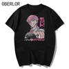 T-shirts pour hommes Tokyo Revengers Sanzu Haruchiyo Anime Hommes T-shirt graphique en coton surdimensionné de haute qualité Hauts imprimés Col rond Noir