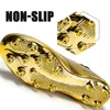 Dress Shoes Luxury Gold Soccer Man Long Spikes Football Boots Kids Outdoor Grass Cleats Turf Boys Training 230211