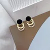 Backs Earrings Black Multi Layer Female Exquisite Mosquito Coils No Pierced Ear Clips