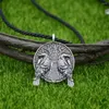 Pendentif Colliers Odin Corbeau Amulette Yggdrasil Arbre De Vie Triskelion Triskele Spirale Symbole Viking Collier Goutte