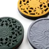 Table Mats 3 Pcs/set Heat Insulation Pad Beautifully Carved Silicone Anti- Pan Creative Kitchen